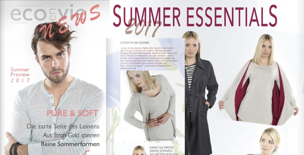 Soome Leinenstrick Modelle im Magazin ECOenVIE 2016