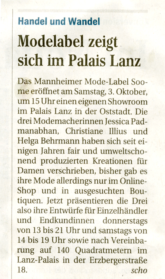 Eröffnung Soome-Showrooms im Lanz Palais 2015